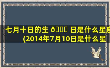 七月十日的生 🍀 日是什么星座(2014年7月10日是什么星座)